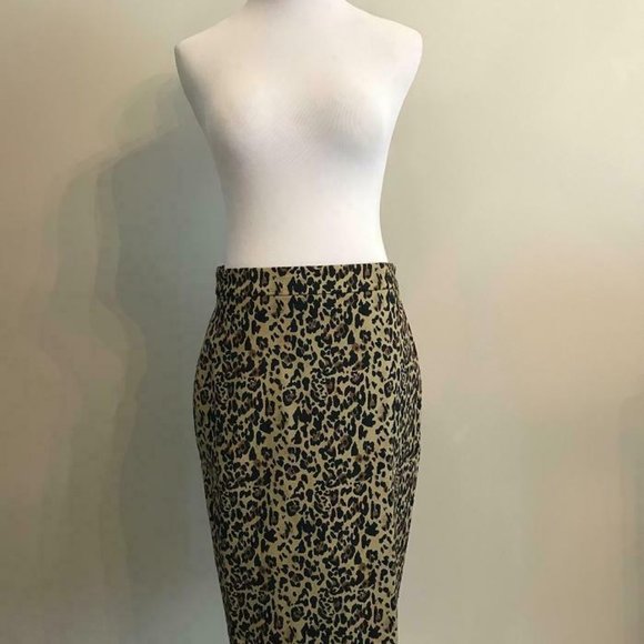 J.Crew $98 No.2 Pencil® Skirt Leopard Cotton AK697 - Picture 2 of 5